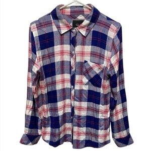 Rails hunter plaid flannel blue white red